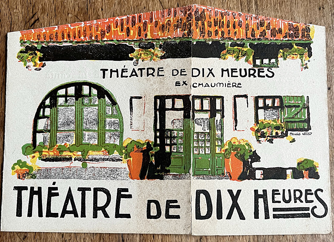 Le Théâtre de Dix Heures a ouvert en 1890 sous le nom de Cabaret des Arts. Don de Sophie Fontaine.