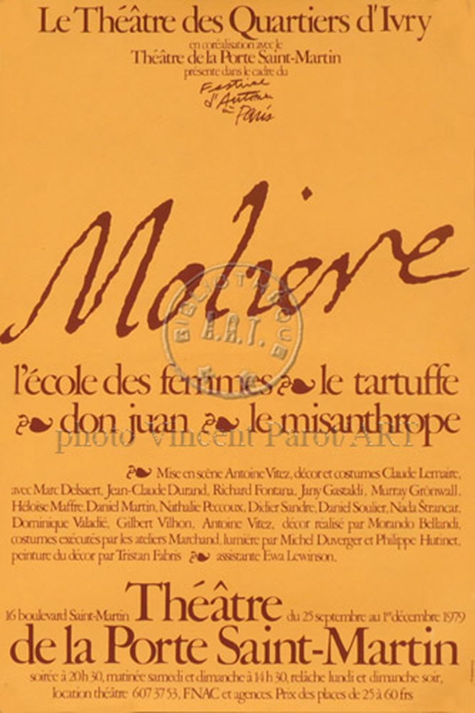 1979 Molière mis en scène par Antoine Vitez